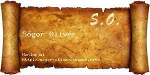 Sógor Olivér névjegykártya