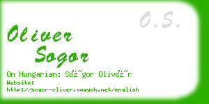 oliver sogor business card